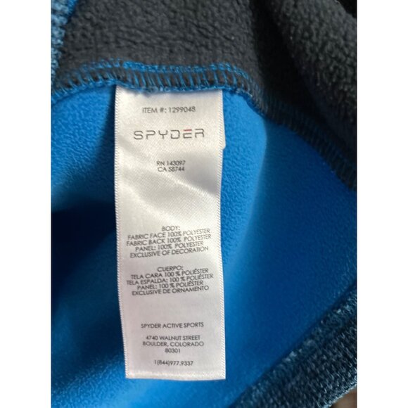 Spyder Blue Quarter-Zip Pullover Fleece Jacket Size M - Picture 7 of 8
